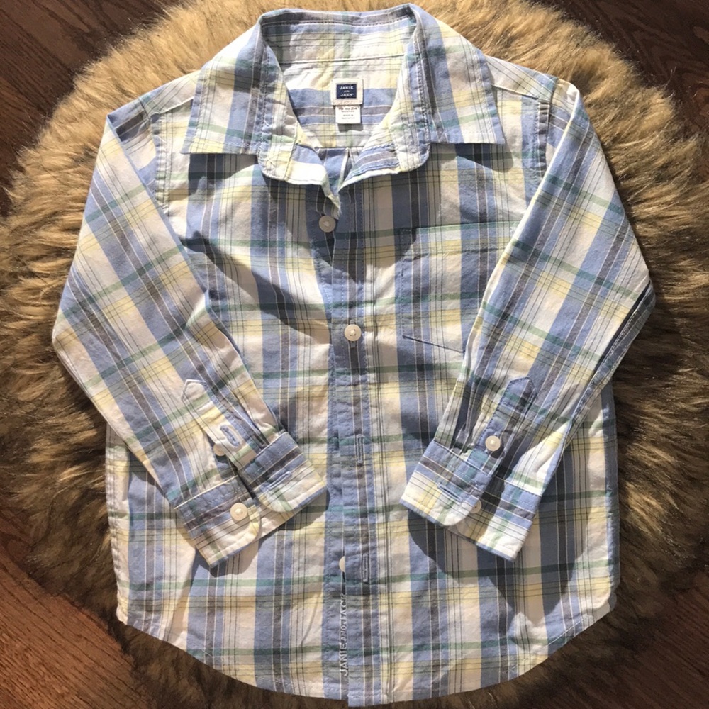 Janie & Jack Striped Button Down Shirt. 18-24m